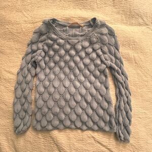 Soft Surroundings, Ice Blue, feather pattern, size small